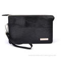 Lizard Embossed Small Wristlet Clutch Bag for Men with Deta